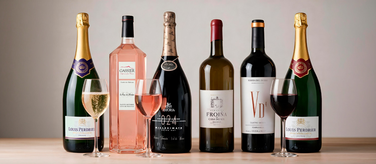Selección de vinos Magnum en distintos estilos y formatos