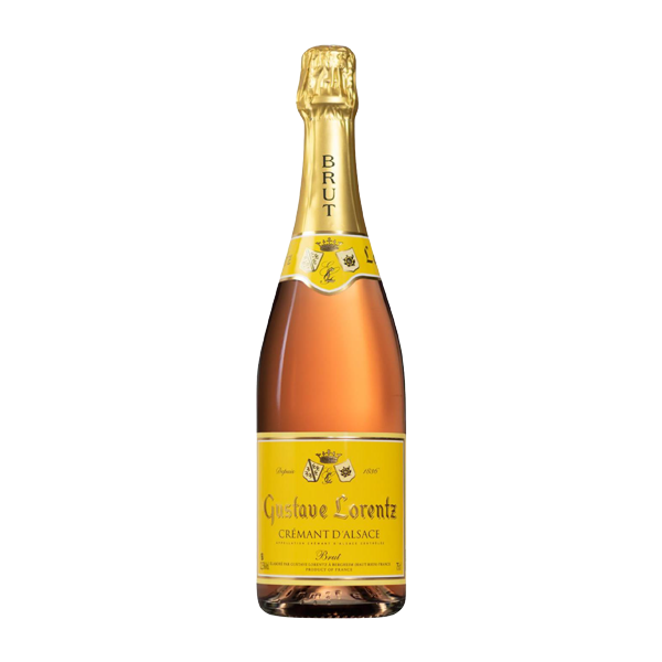 Botella de Gustave Lorentz Crémant d'Alsace Rosé Brut 75 cl.